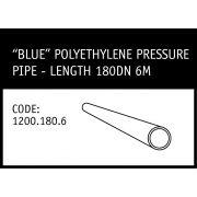 Marley Blue Polyethylene Pressure Pipe Length 180DN 6M- 1200.180.6